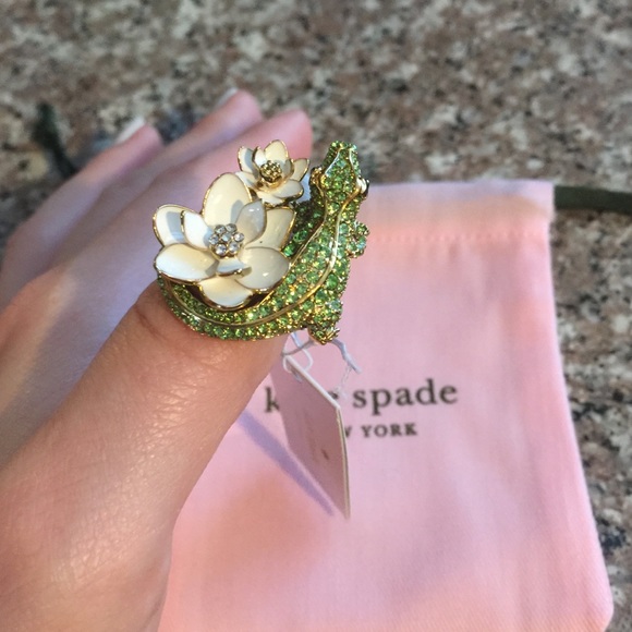 NWT Kate Spade Swamped Pave Alligator Ring Size 7 - Picture 6 of 11